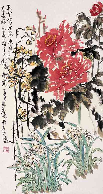 殷晓华 花卉 立轴